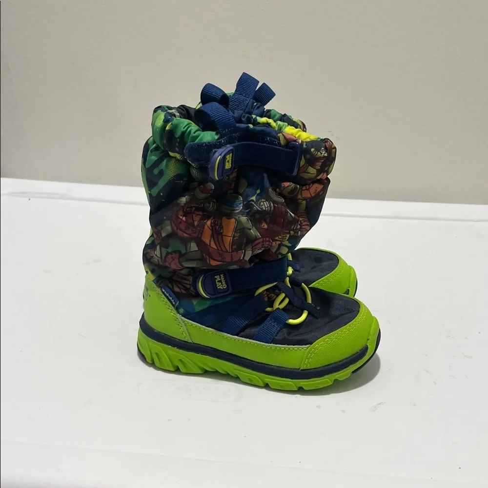 Kids Colorful Stride Rite Teenage Mutant Ninja Turtles Winter Boots